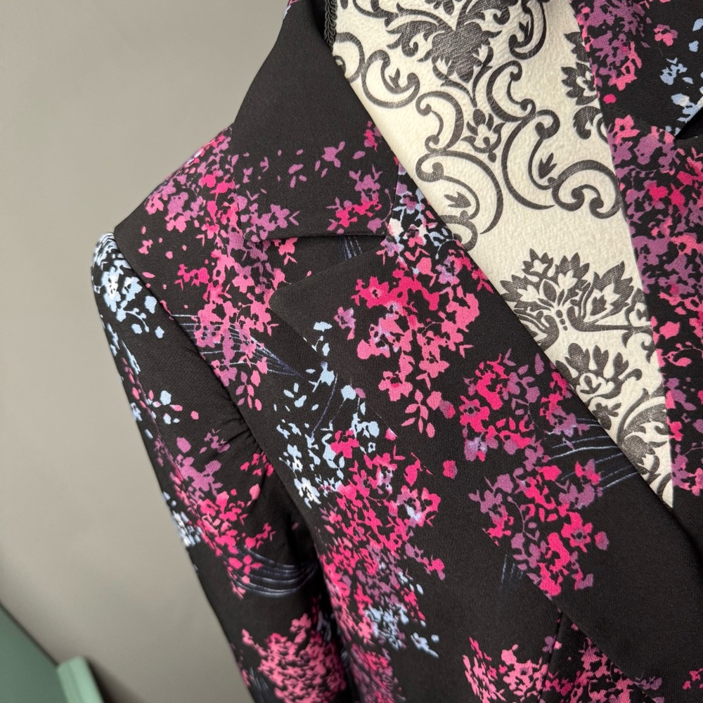 Lane Bryant The Bryant Boho Floral Crepe Blazer Suit Jacket Size 14P NWT - Picture 4 of 14